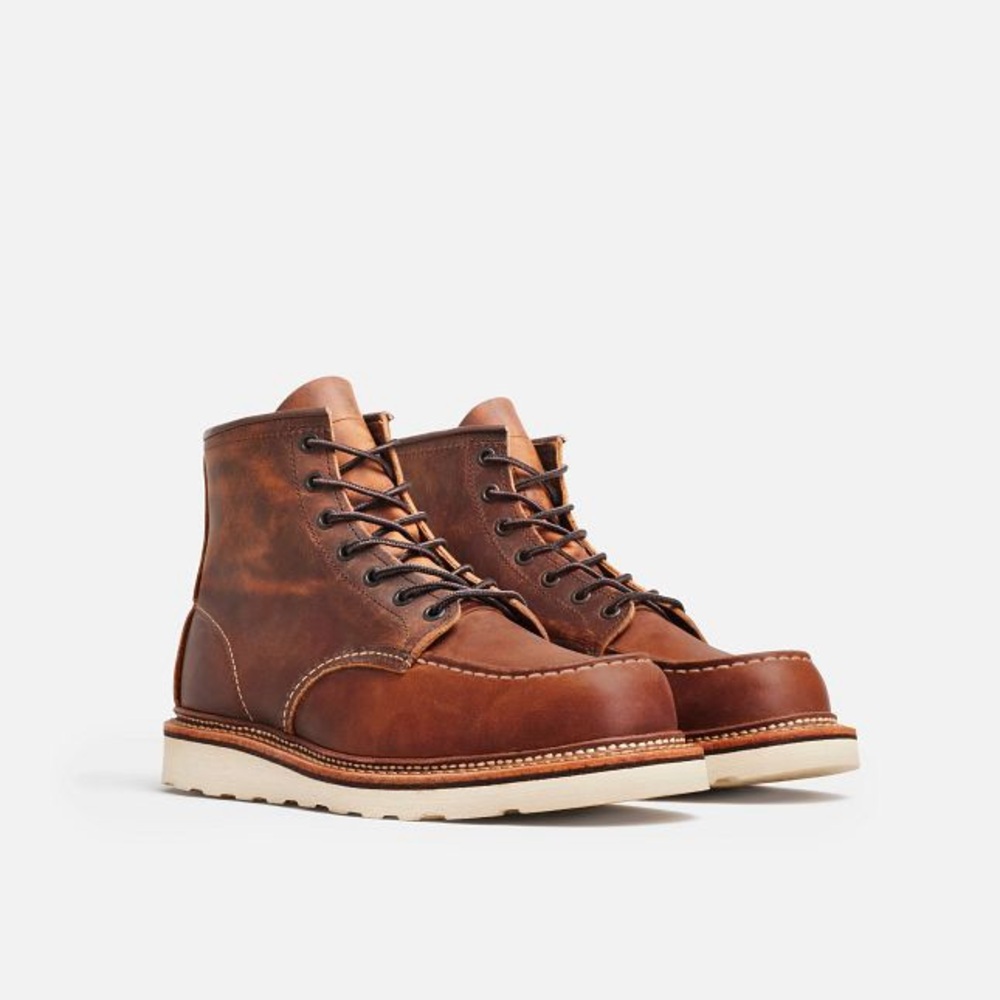 Red Wing 6-inch Classic Moc Brown Leather Boots